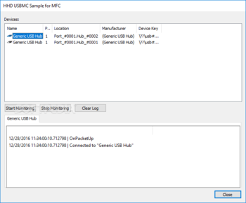 USB Monitoring Control screenshot