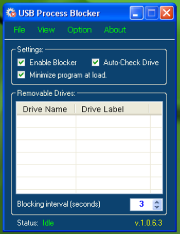 USB Process Blocker screenshot