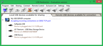 USB Redirector screenshot