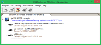USB Redirector TS Edition screenshot
