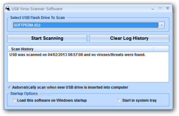 USB Virus Scanner Software screenshot