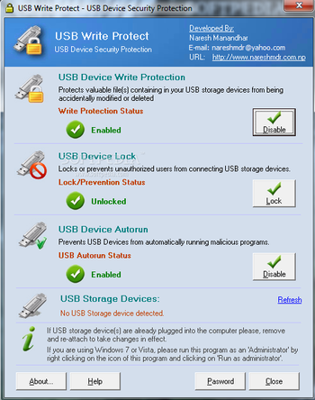 USB Write Protect screenshot