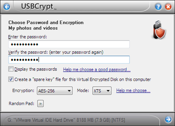 USBCrypt screenshot