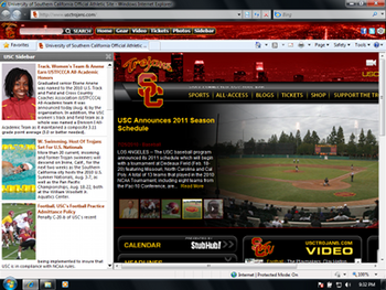 USC Trojans Firefox Browser Theme screenshot