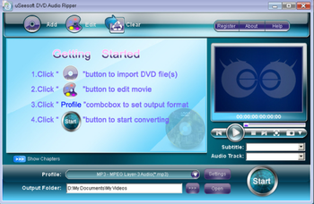 uSeesoft DVD Audio Ripper screenshot