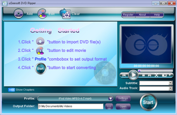 uSeesoft DVD Ripper screenshot