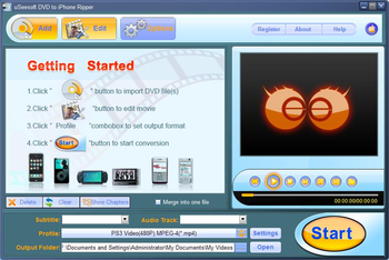 uSeesoft DVD to iPhone Ripper screenshot 3