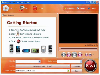 uSeesoft DVD to iPod Ripper screenshot 2