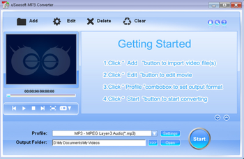 uSeesoft MP3 Converter screenshot