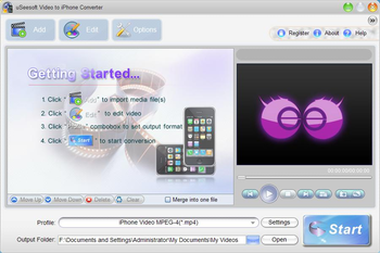 uSeesoft Video to iPhone Converter screenshot 3