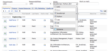 User Profiles List Web Part for SharePoint screenshot