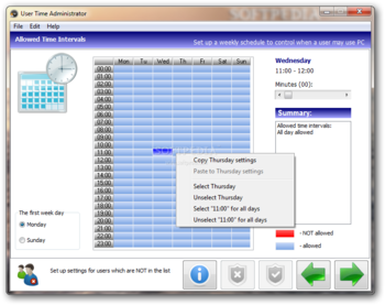 User Time Administrator screenshot 2