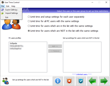 User Time Control screenshot 2