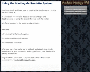 Using the Martingale Roulette System screenshot