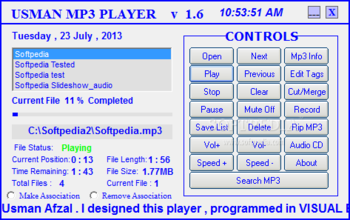 USMAN MP3 PLAYER screenshot