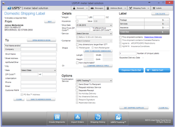 USPS Meter Label Solution screenshot