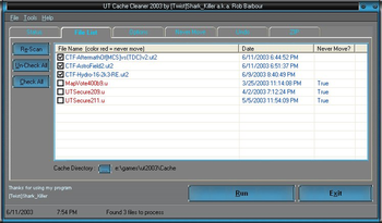 UT Cache Cleaner 2003 by Rob Barbour aka [Twist]Shark_Killer screenshot