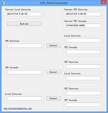 UTC Time Converter screenshot