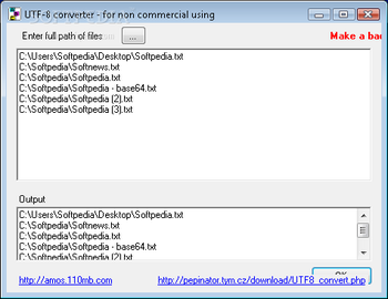 UTF-8 converter screenshot