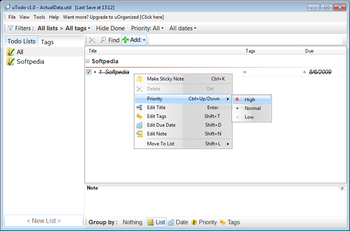 uTodo screenshot