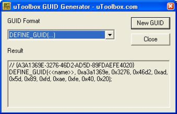 uToolbox GUID Generator Tool screenshot