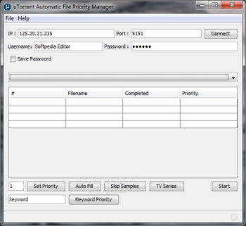 uTorrent Automatic File Priority Manager screenshot