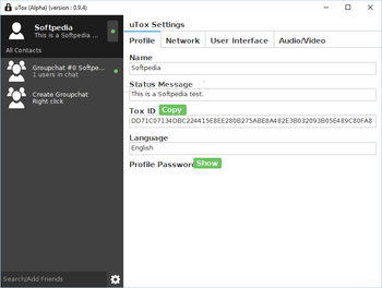 uTox screenshot 2