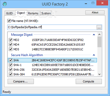 UUID Factory screenshot 2