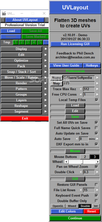 UVLayout screenshot 7