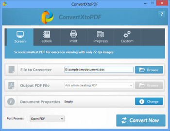 VAIS ConvertXtoPDF screenshot