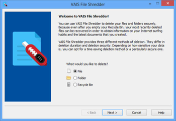 VAIS File Shredder screenshot