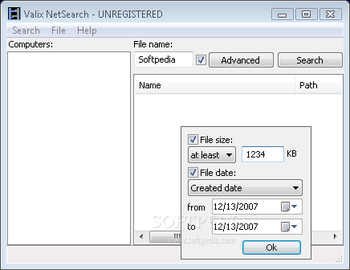 Valix NetSearch screenshot