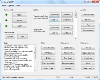 Varal WAMP screenshot
