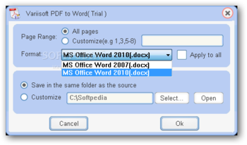 Variisoft PDF to Word screenshot 2