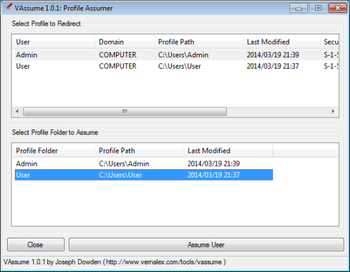 VAssume - Profile Assumer screenshot