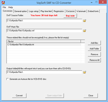 VaySoft SWF to CD Converter screenshot