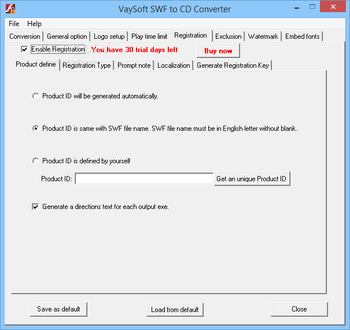 VaySoft SWF to CD Converter screenshot 5