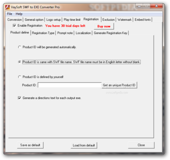 VaySoft SWF to EXE Converter Pro screenshot 5