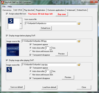 VaySoft SWF to EXE Converter screenshot 2