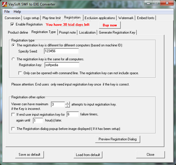 VaySoft SWF to EXE Converter screenshot 5