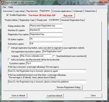 VaySoft SWF to EXE Converter screenshot 6