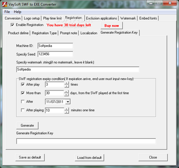 VaySoft SWF to EXE Converter screenshot 7