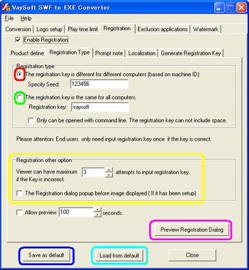 VaySoft SWF to EXE Converter screenshot