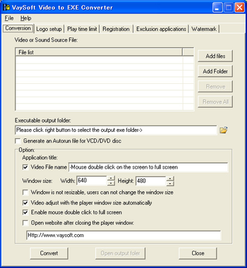 VaySoft Video to EXE Converter screenshot 3