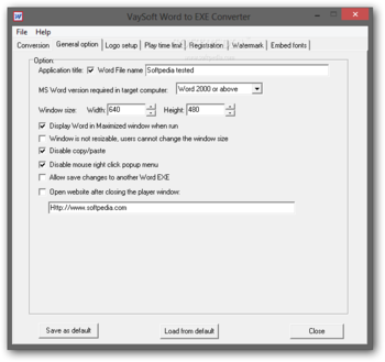 VaySoft Word to EXE Converter screenshot 2