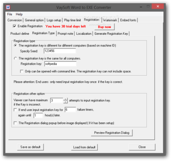 VaySoft Word to EXE Converter screenshot 6