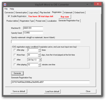 VaySoft Word to EXE Converter screenshot 7