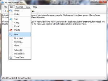Vb .Net Notepad screenshot 2