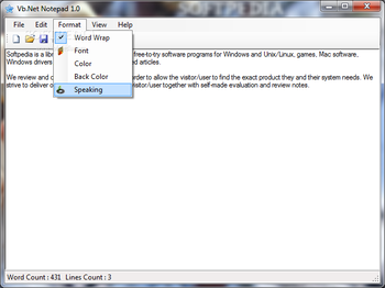 Vb .Net Notepad screenshot 3