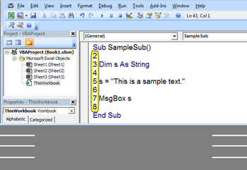 VBA Line Numbers with CodeLiner screenshot